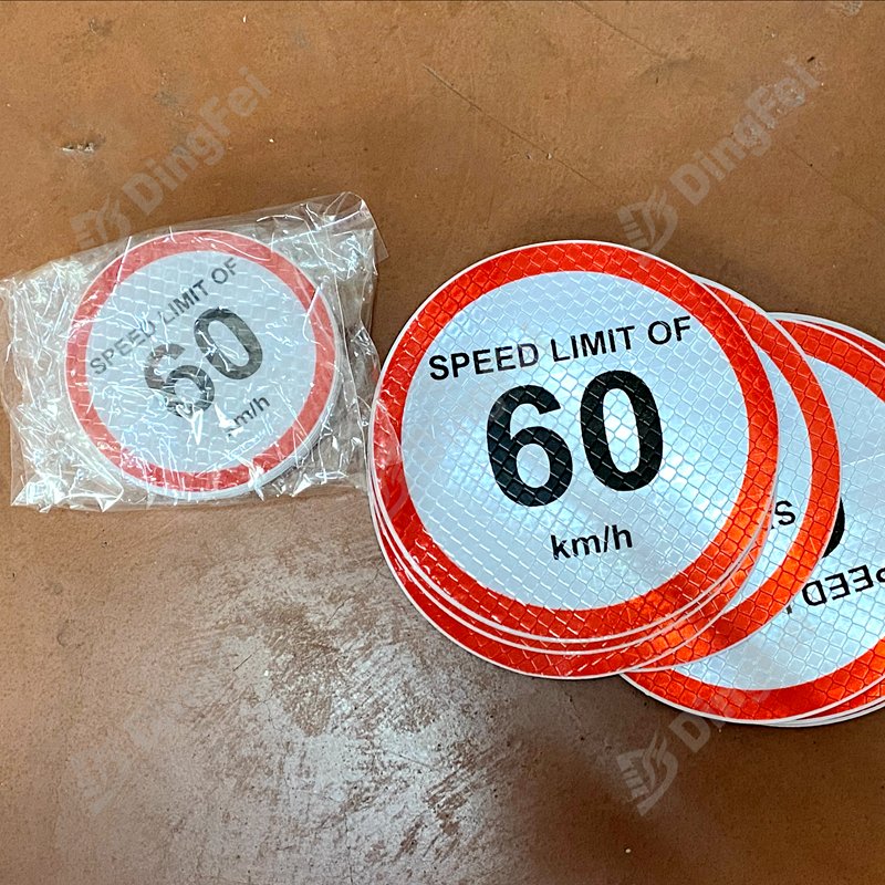 Red White Reflective Speed Limit Stickers - 